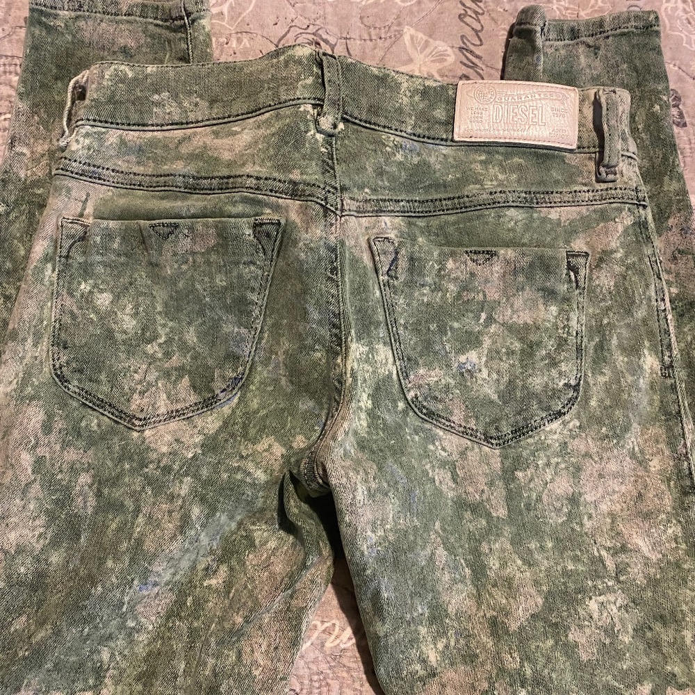 Diesel skinny jeans, green